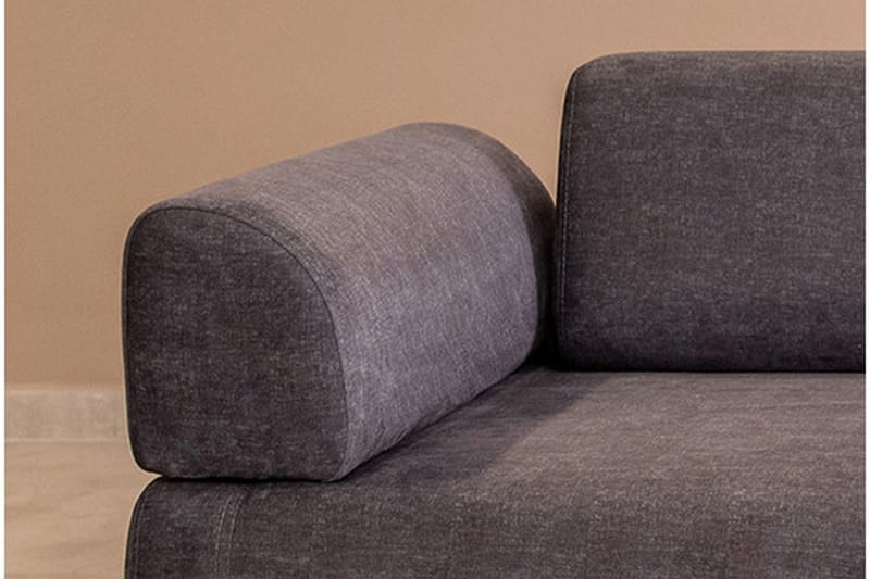 Southburn 3-sits Bäddsoffa 90x220 cm i Tyg med Lösa Ryggkuddar - Svart - Möbler - Soffa - Bäddsoffa