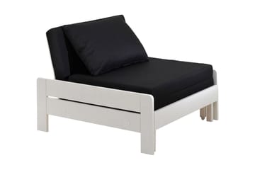Sovaren 1-sits Utdragbar Framåtbäddad Bäddsoffa 90x200 cm i Tyg - Svart - Möbler - Soffa - Bäddsoffa