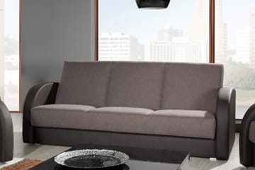 Square Bäddsoffa 222x90x88 cm - Brun/Grå - Möbler - Soffa - Bäddsoffa