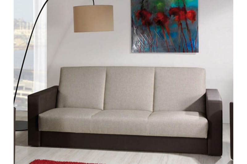 Square Bäddsoffa 222x97x88 cm - Beige/Grå - Möbler - Soffa - Bäddsoffa