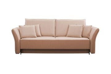 Staffin 3-sits Bäddsoffa 138x192 cm med Förvaring i Chenille - Laxrosa - Möbler - Soffa - Bäddsoffa
