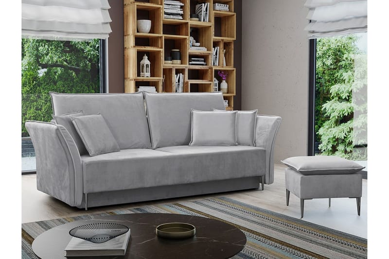 Staffin 3-sits Bäddsoffa Ljusgrå - Möbler - Soffa - Bäddsoffa