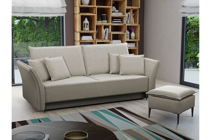 Staffin 3-sits Bäddsoffa NO_BRAND beige - Möbler - Soffa - Bäddsoffa
