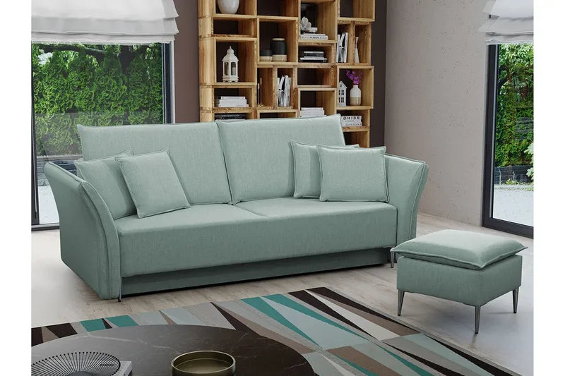Staffin 3-sits Bäddsoffa NO_BRAND Blue/Light blue - Möbler - Soffa - Bäddsoffa