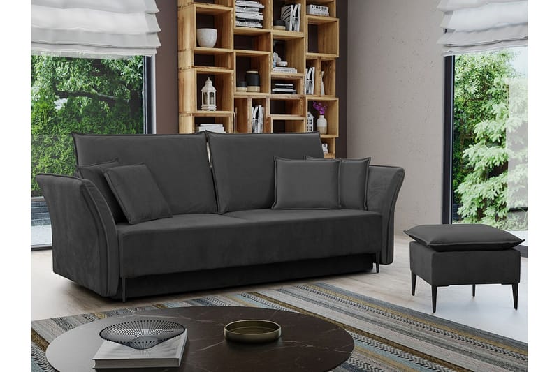 Staffin 3-sits Bäddsoffa NO_BRAND Dark grey - Möbler - Soffa - Bäddsoffa