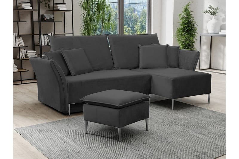Staffin 3-sits Hörnbäddsoffa Dark grey - Möbler - Soffa - Bäddsoffa
