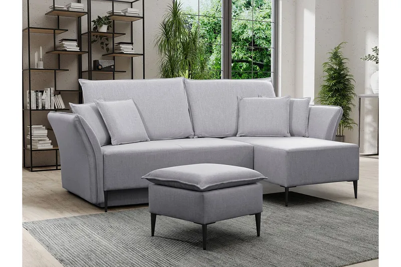 Staffin 3-sits Hörnbäddsoffa Light grey/Dark grey - Möbler - Soffa - Bäddsoffa