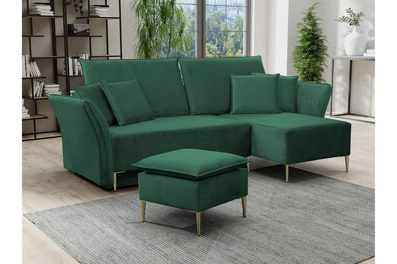 Staffin 3-sits Hörnbäddsoffa NO_BRAND Dark green - Möbler - Soffa - Bäddsoffa