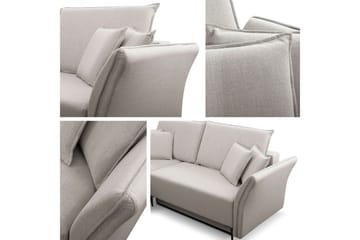 Staffin 3-sits Vänster Hörnbäddsoffa 140x200 cm med Förvaring i Sammet - Grå - Möbler - Soffa - Bäddsoffa