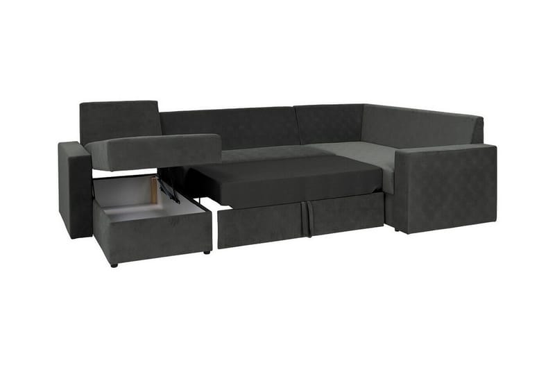 Staffin 4-sits Hörnbäddsoffa Dark grey - Möbler - Soffa - Bäddsoffa