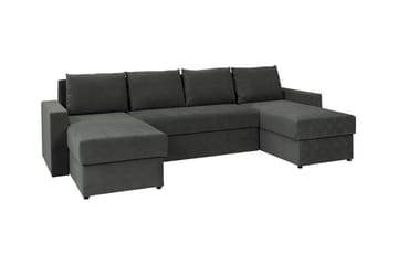 Staffin 4-sits Hörnbäddsoffa Dark grey - Möbler - Soffa - Bäddsoffa