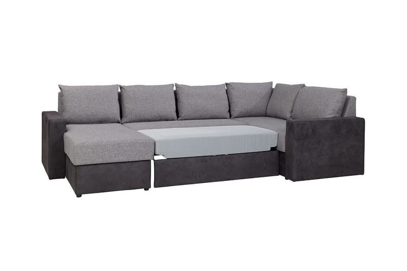 Staffin 4-sits Hörnbäddsoffa Dark grey/Light grey - Möbler - Soffa - Bäddsoffa