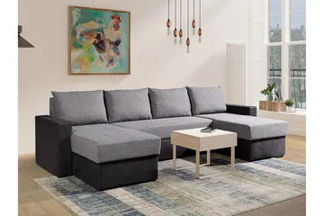 Staffin 4-sits Hörnbäddsoffa Light grey/Dark grey - Möbler - Soffa - Bäddsoffa