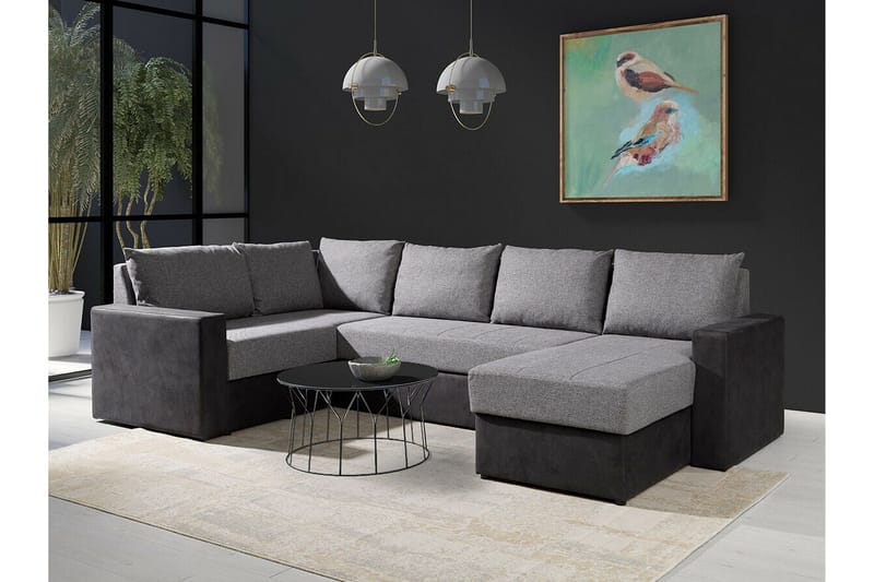 Staffin 4-sits Hörnbäddsoffa Ljusgrå - Möbler - Soffa - Bäddsoffa