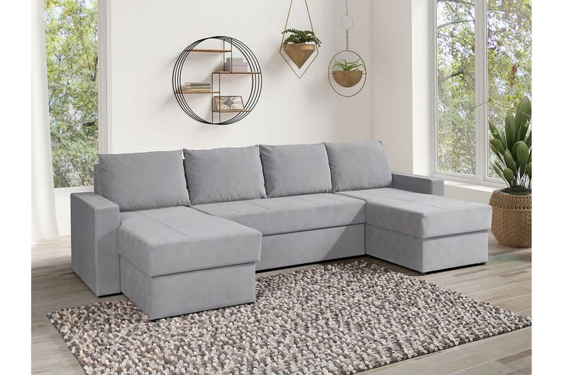 Staffin 4-sits Hörnbäddsoffa Ljusgrå - Möbler - Soffa - Bäddsoffa