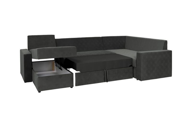 Staffin 4-sits Hörnbäddsoffa NO_BRAND Dark grey - Möbler - Soffa - Bäddsoffa