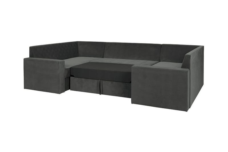 Staffin 4-sits Hörnbäddsoffa NO_BRAND Dark grey - Möbler - Soffa - Bäddsoffa