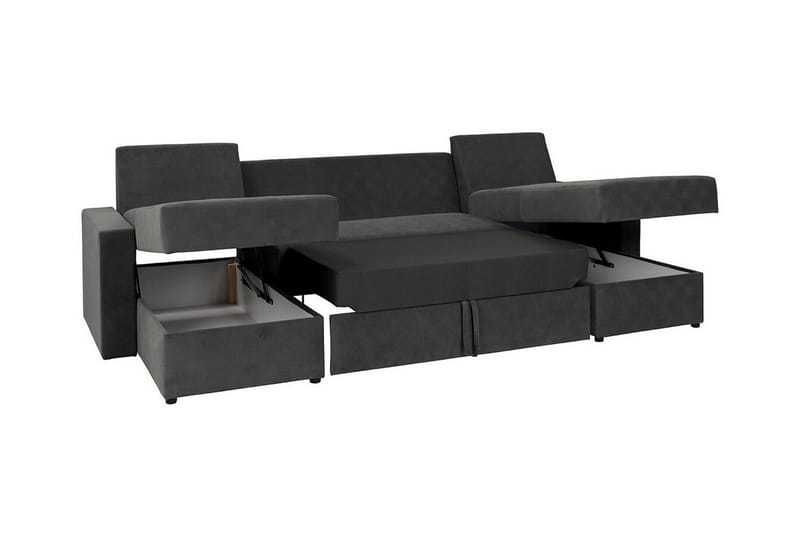 Staffin 4-sits Hörnbäddsoffa NO_BRAND Light grey/Dark grey - Möbler - Soffa - Bäddsoffa