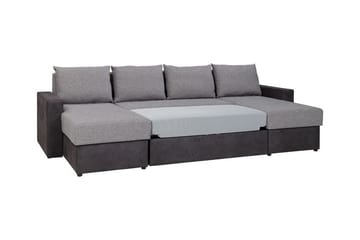 Staffin 4-sits U-formad Hörnbäddsoffa 140x283 cm med Förvaring i Tyg - Mörkgrå - Möbler - Soffa - Bäddsoffa