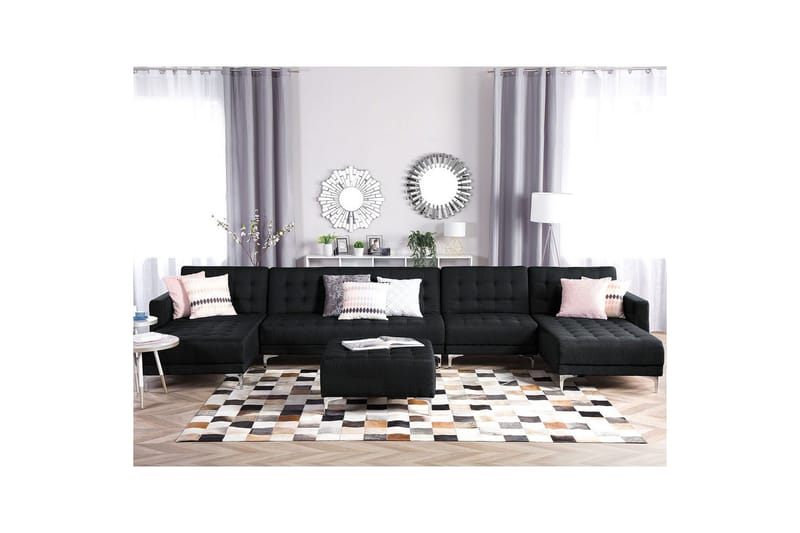 Stor soffa Aberdeen Grå/Silver - Grå/Silver - Möbler - Soffa - Bäddsoffa