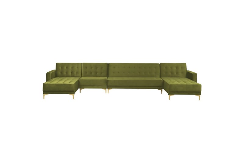Stor soffa Aberdeen Grön/guld - Grön/guld - Möbler - Soffa - Bäddsoffa