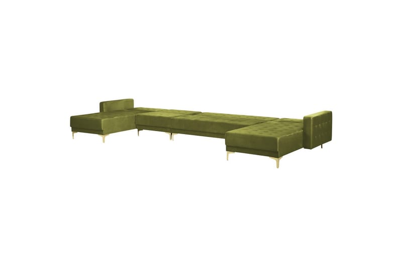 Stor soffa Aberdeen Grön/guld - Grön/guld - Möbler - Soffa - Bäddsoffa