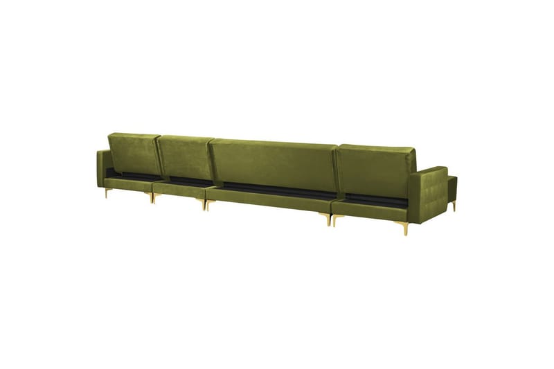 Stor soffa Aberdeen Grön/guld - Grön/guld - Möbler - Soffa - Bäddsoffa