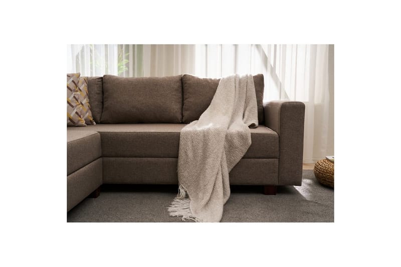 Sufian Hörnbäddsoffa 4-sits - Brun - Möbler - Soffa - Bäddsoffa
