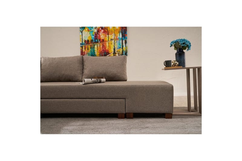 Sufian Hörnbäddsoffa 4-sits - Brun - Möbler - Soffa - Bäddsoffa