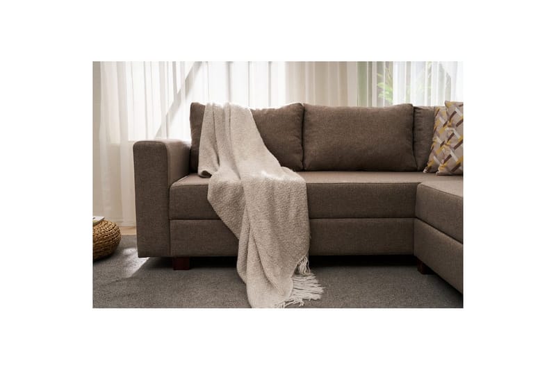 Sufian Hörnbäddsoffa 4-sits - Brun - Möbler - Soffa - Bäddsoffa