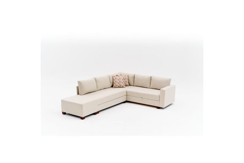 Sufian Hörnbäddsoffa 4-sits - Cremevit - Möbler - Soffa - Bäddsoffa