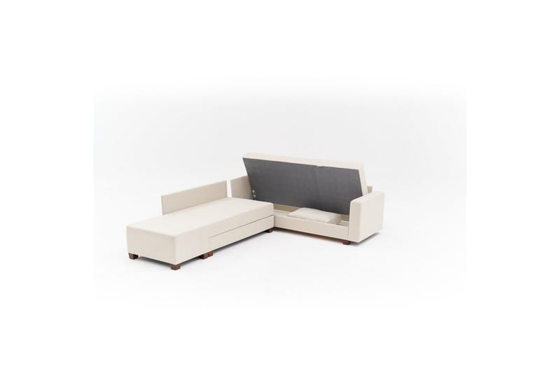 Sufian Hörnbäddsoffa 4-sits - Cremevit - Möbler - Soffa - Bäddsoffa