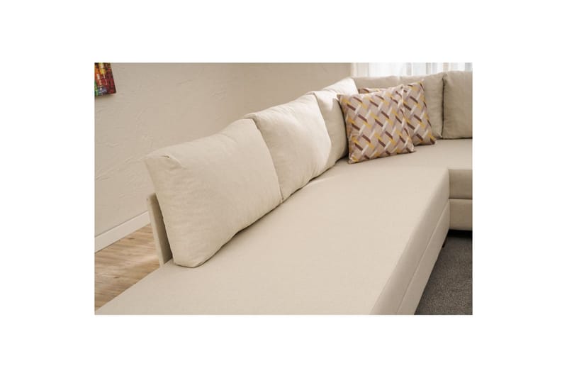 Sufian Hörnbäddsoffa 4-sits - Cremevit - Möbler - Soffa - Bäddsoffa