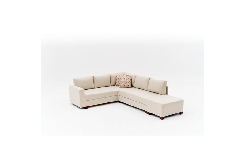 Sufian Hörnbäddsoffa 4-sits - Cremevit - Möbler - Soffa - Bäddsoffa