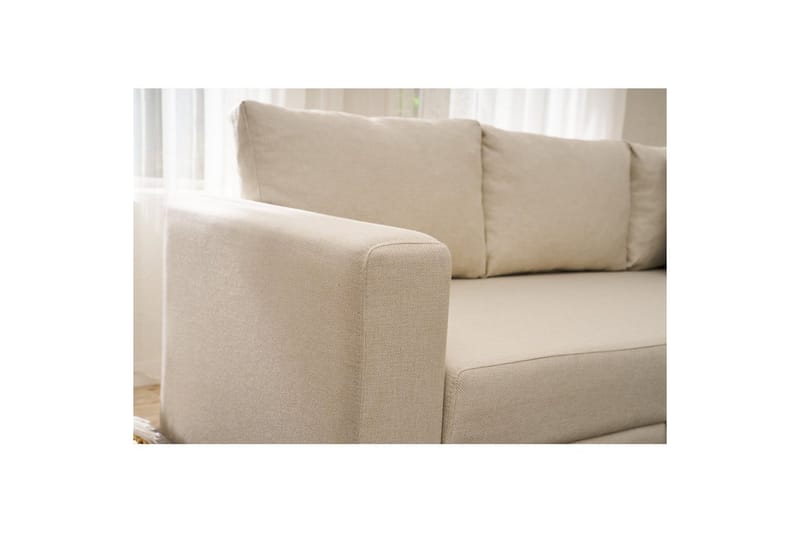 Sufian Hörnbäddsoffa 4-sits - Cremevit - Möbler - Soffa - Bäddsoffa