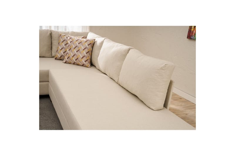 Sufian Hörnbäddsoffa 4-sits - Cremevit - Möbler - Soffa - Bäddsoffa