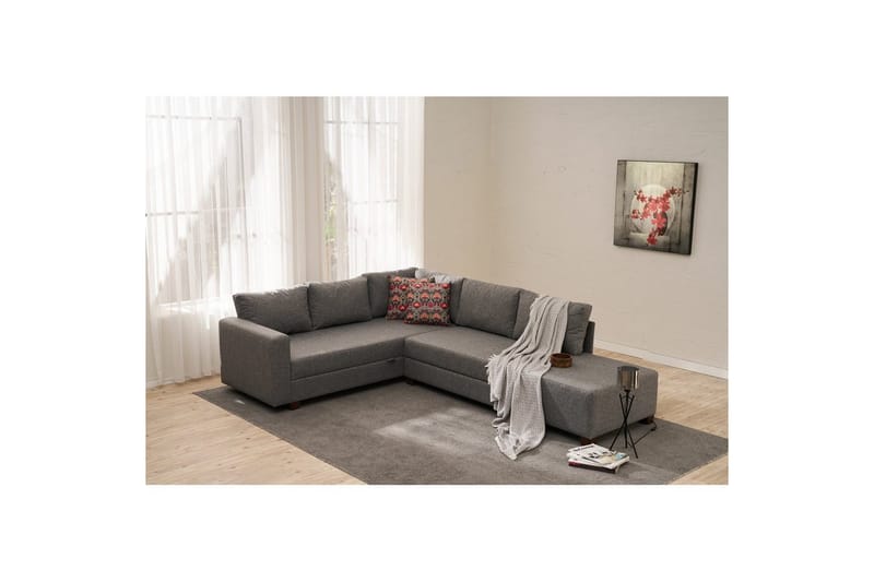 Sufian Hörnbäddsoffa 4-sits - Mörkgrå - Möbler - Soffa - Bäddsoffa