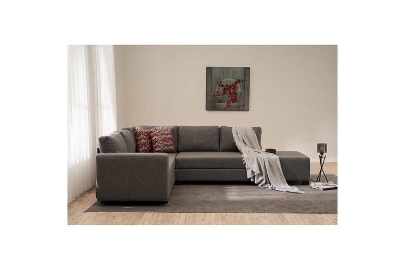 Sufian Hörnbäddsoffa 4-sits - Mörkgrå - Möbler - Soffa - Bäddsoffa