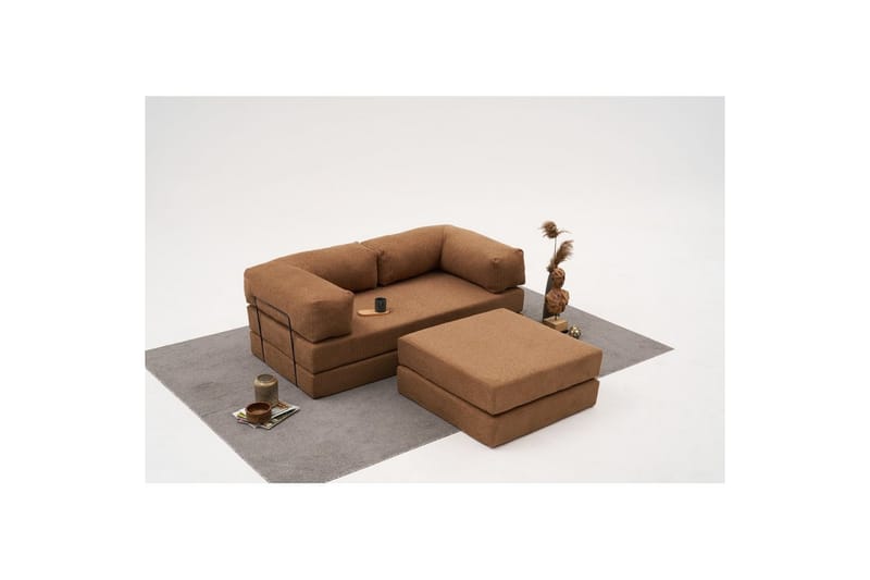 Sufian Hörnbäddsoffa med Divan 2-sits - Brun - Möbler - Soffa - Bäddsoffa
