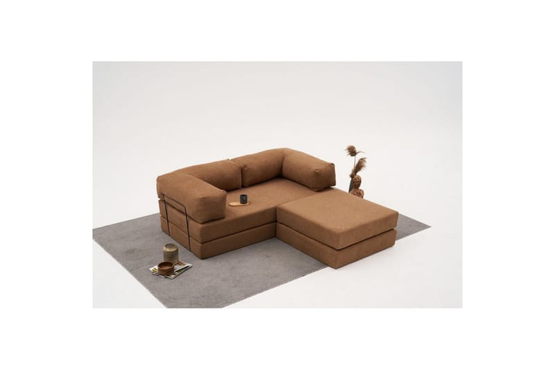 Sufian Hörnbäddsoffa med Divan 2-sits - Brun - Möbler - Soffa - Bäddsoffa