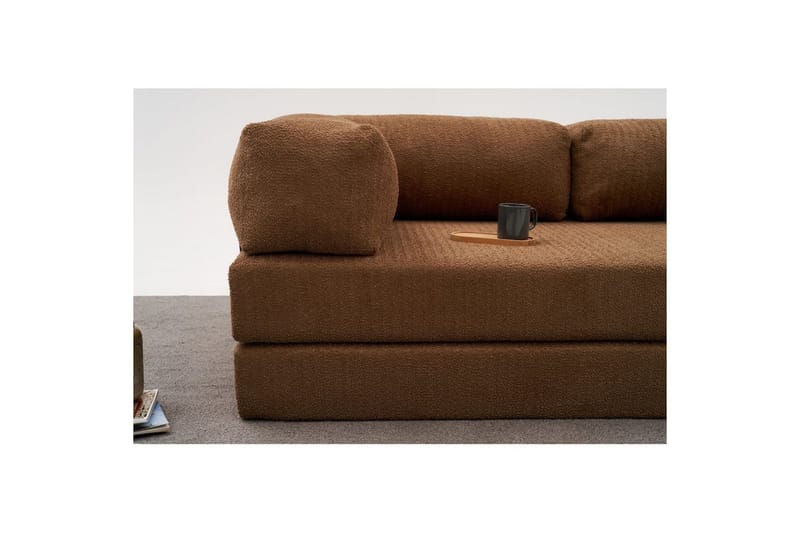 Sufian Hörnbäddsoffa med Divan 2-sits - Brun - Möbler - Soffa - Bäddsoffa