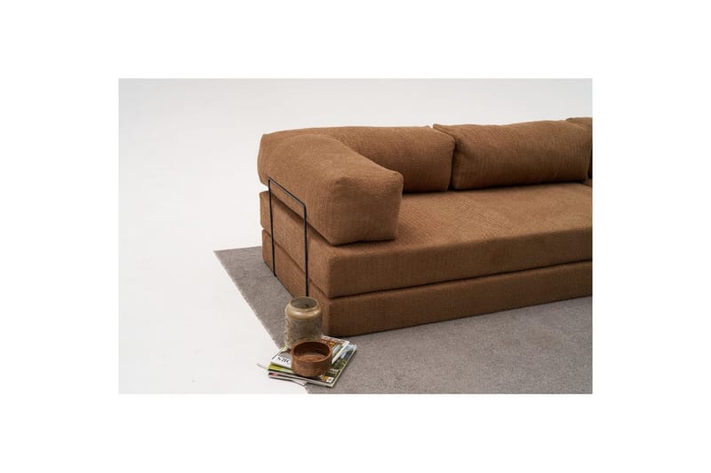 Sufian Hörnbäddsoffa med Divan 2-sits - Brun - Möbler - Soffa - Bäddsoffa