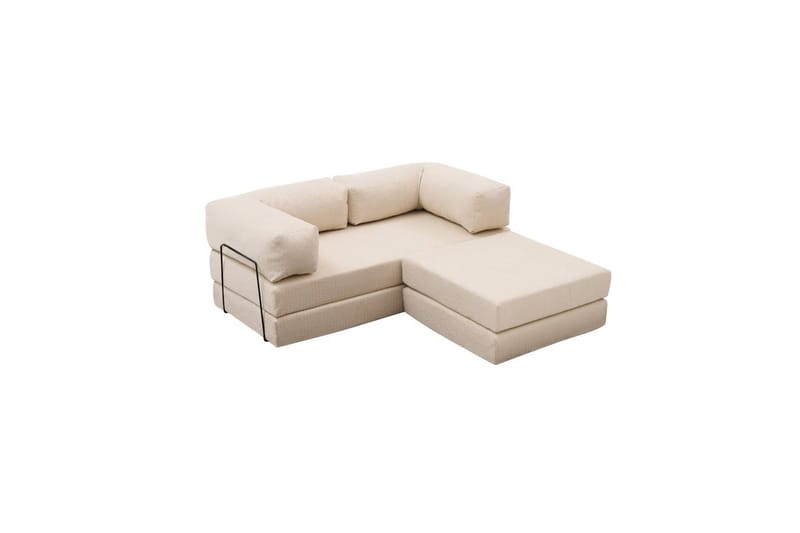 Sufian Hörnbäddsoffa med Divan 2-sits - Cremevit - Möbler - Soffa - Bäddsoffa