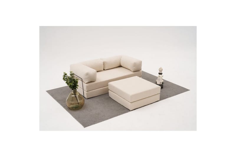 Sufian Hörnbäddsoffa med Divan 2-sits - Cremevit - Möbler - Soffa - Bäddsoffa