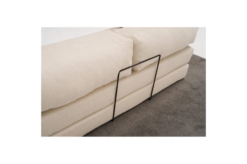 Sufian Hörnbäddsoffa med Divan 2-sits - Cremevit - Möbler - Soffa - Bäddsoffa