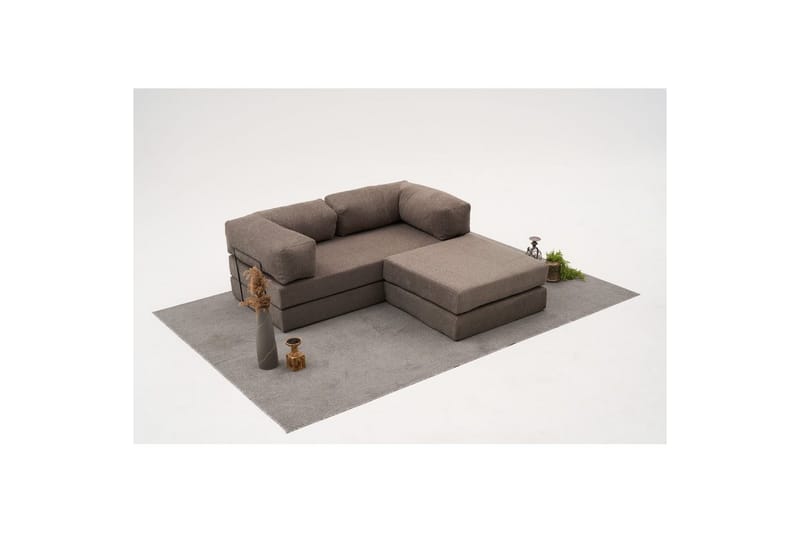 Sufian Hörnbäddsoffa med Divan 2-sits - Grå - Möbler - Soffa - Bäddsoffa