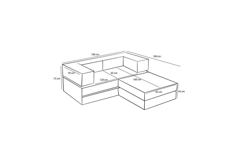 Sufian Hörnbäddsoffa med Divan 2-sits - Grön - Möbler - Soffa - Bäddsoffa
