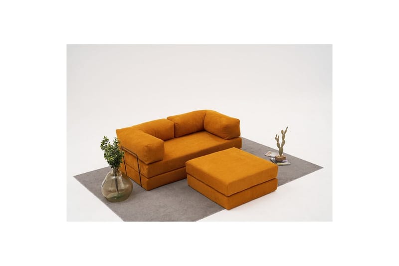Sufian Hörnbäddsoffa med Divan 2-sits - Orange - Möbler - Soffa - Bäddsoffa