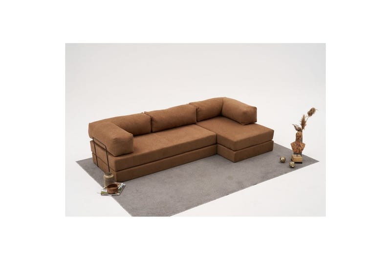 Sufian Hörnbäddsoffa Två Hörn 3-sits - Brun - Möbler - Soffa - Bäddsoffa