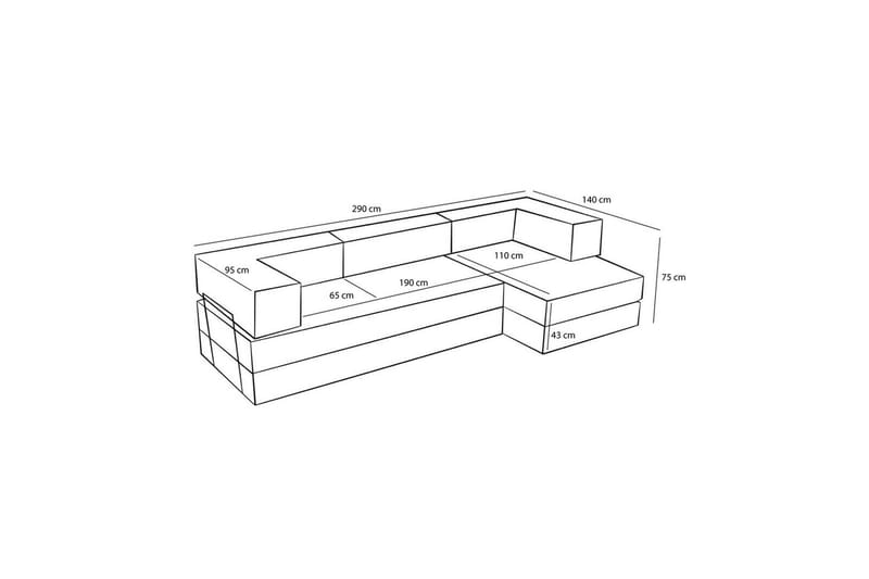Sufian Hörnbäddsoffa Två Hörn 3-sits - Grön - Möbler - Soffa - Bäddsoffa